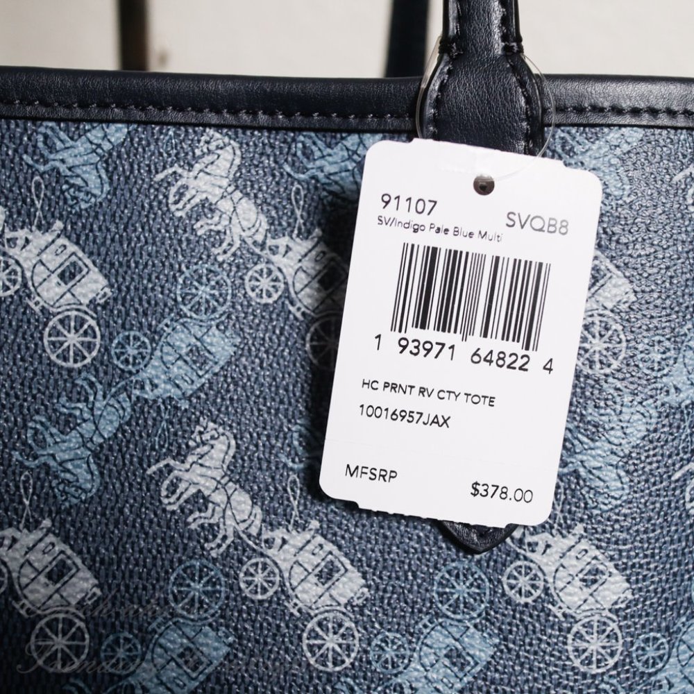 NWT Coach Reversible Tote with Horse Print_8